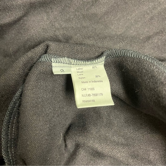 Animale Open Wool Coat Women's Size Small Oversized Fit Charcoal Grey Long - Picture 6 of 6